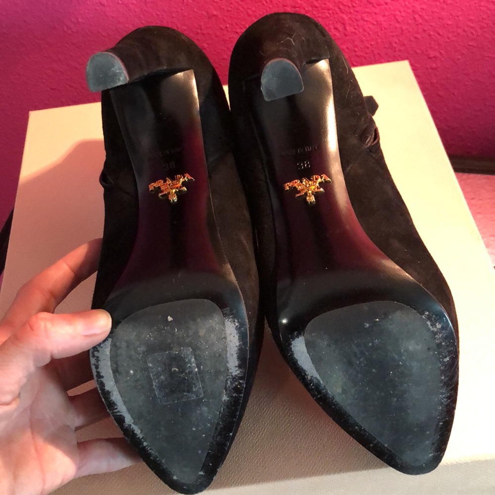 Prada black suede booties - Picture 4 of 6